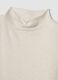 White ribbed Tencel&trade; Lyocell and wool blend T-shirt, regular fit_1