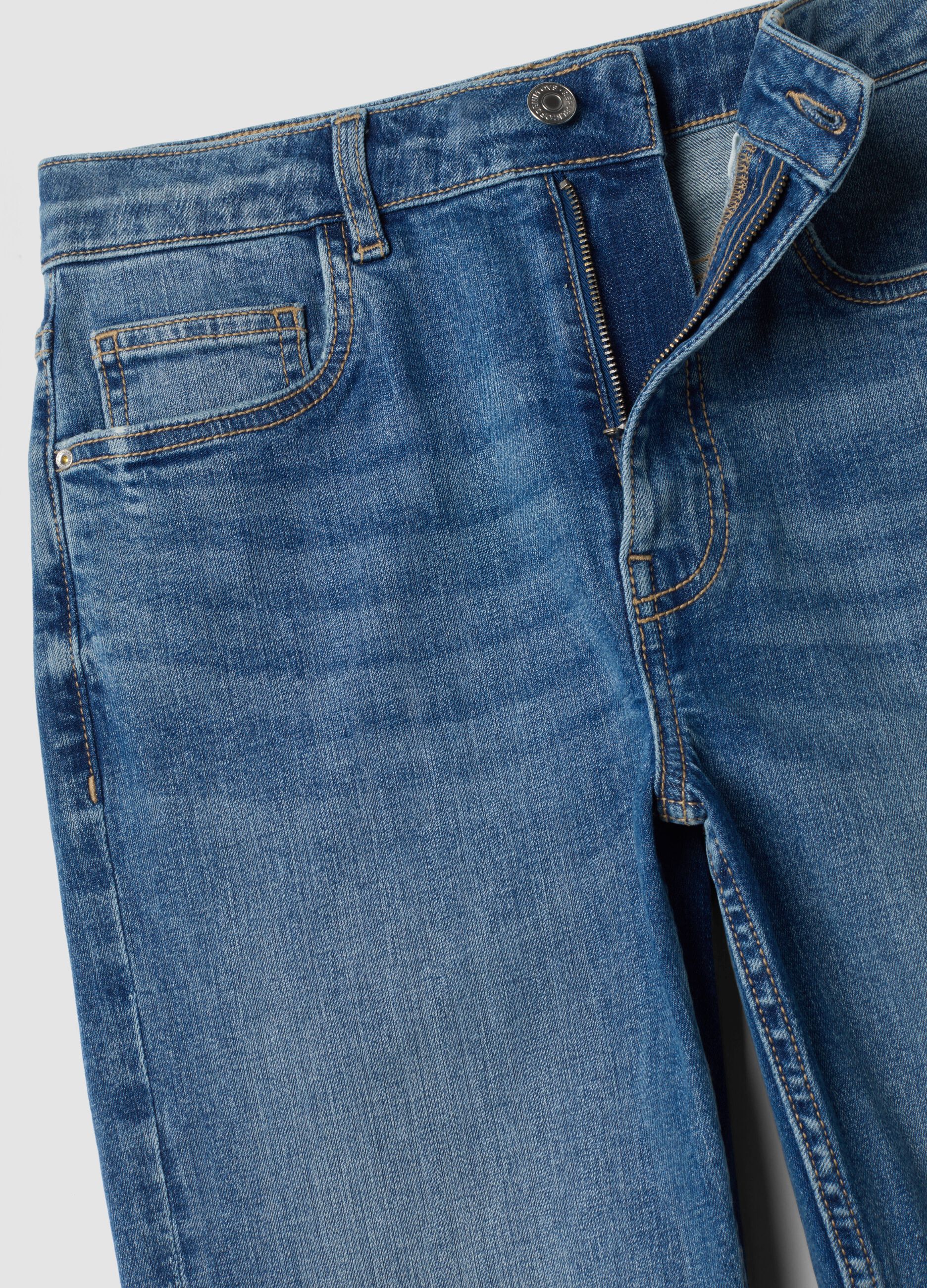 Slim-fit stretch cotton denim jeans