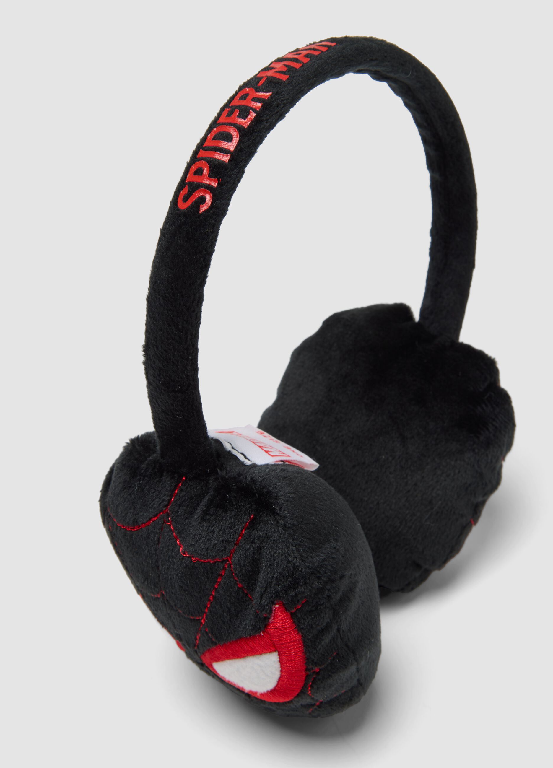 Black ear muffs with MARVEL Spider-Man print